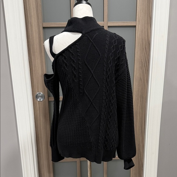 Fashion Nova Black Off-the-Shoulder Sweater - Picture 5 of 7